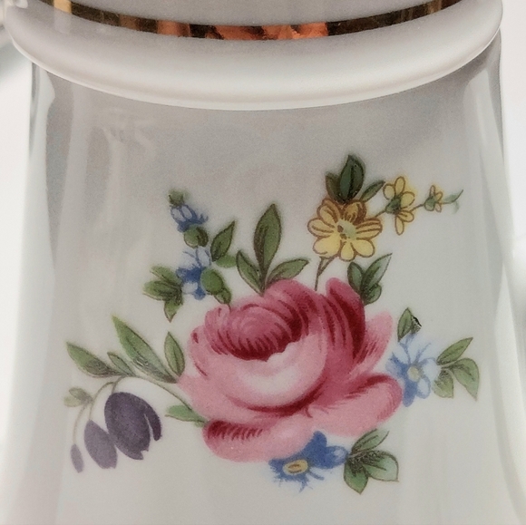 German Democratic Republic  Dematasse 7" Coffee Pot 1777 Henneberg Porzellan Lid - Picture 13 of 16